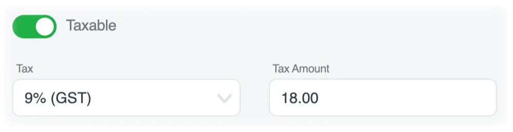 Tercukai, GST 9% dan jumlah cukai pada perbelanjaan