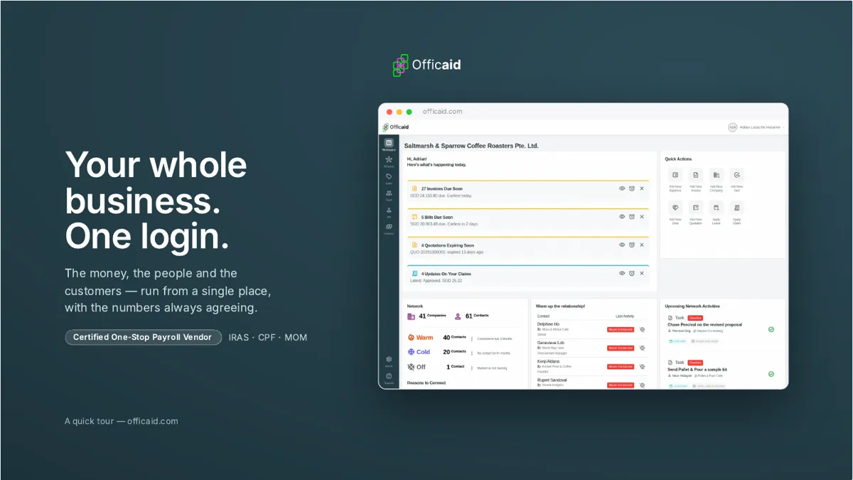 The Officaid brochure cover